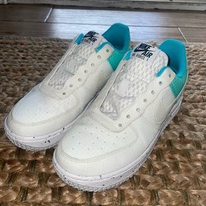 Nike blue and white air forces